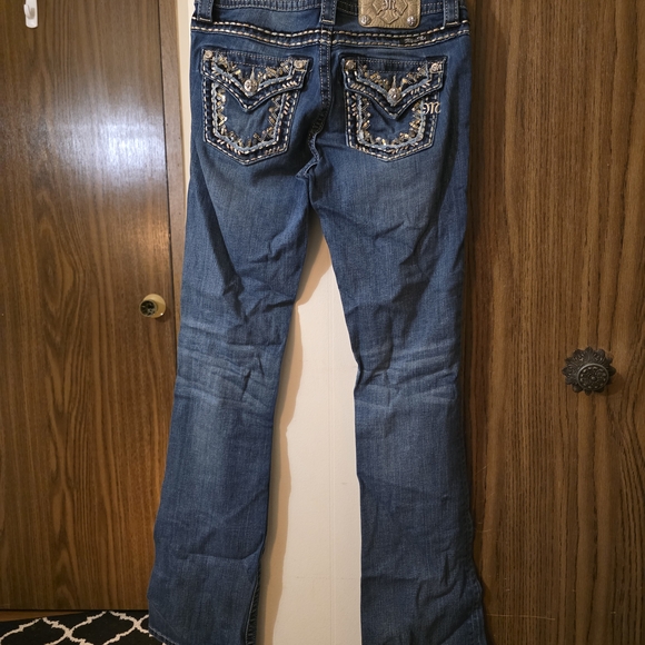 Miss Me Dark Blue Distressed Flare Jeans - Picture 6 of 6